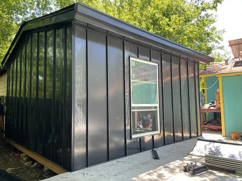 Black standing seam metal wall panels for Metal Roof Installation in Socastee